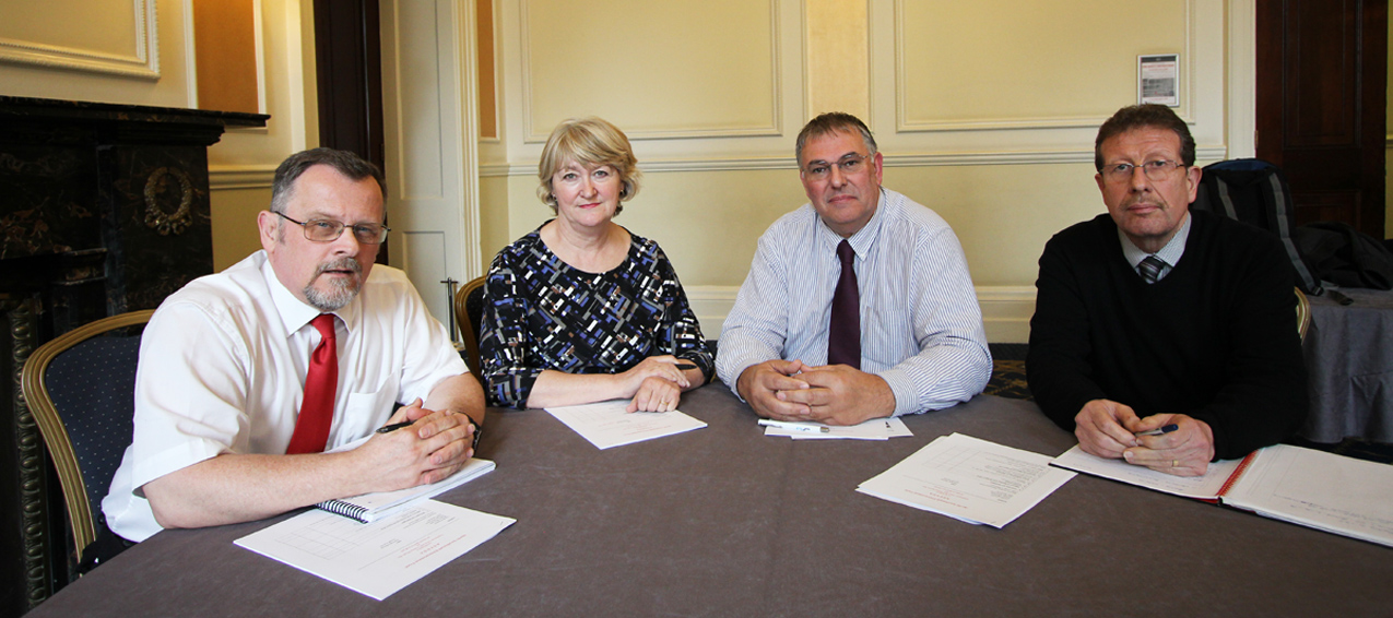 The Cordery Castle team: Tim Hayton, Linda Cordery, Richard Cordery and Paul Gevaux